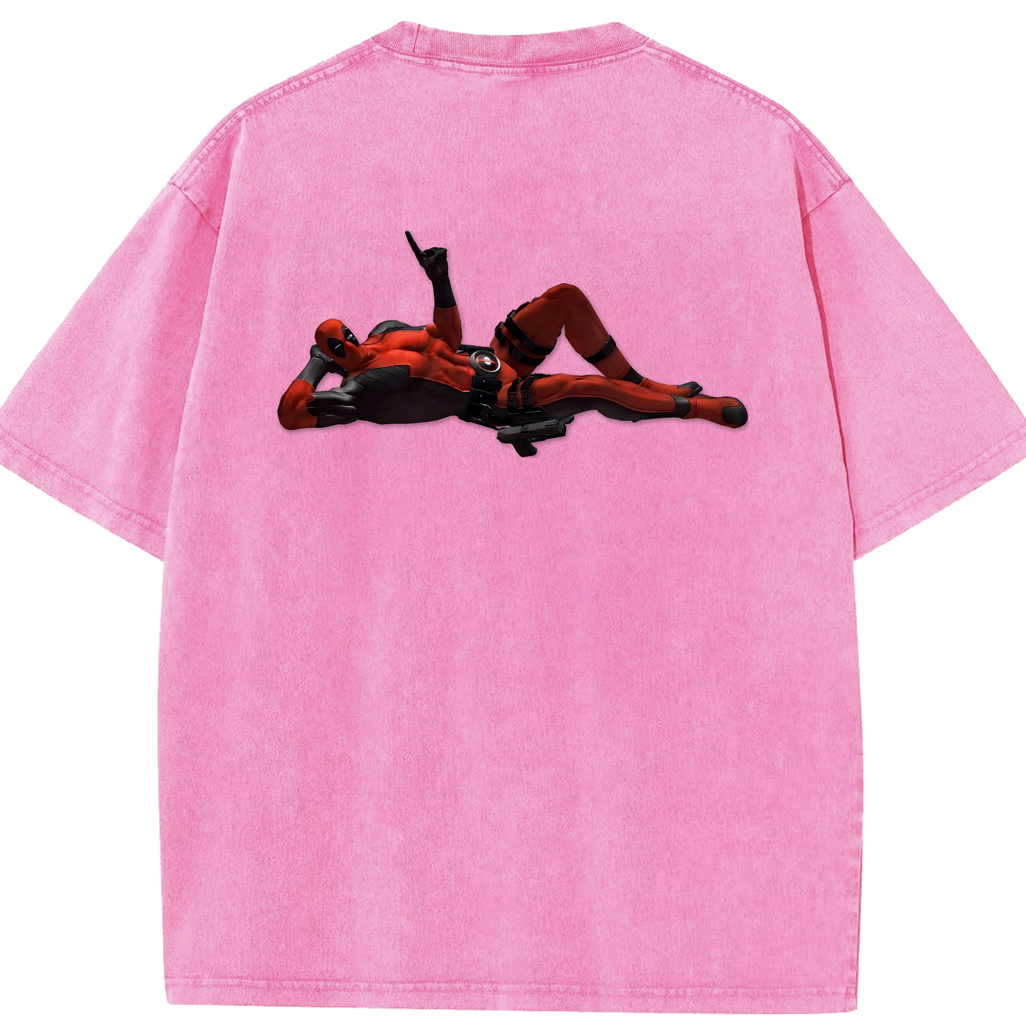 （画像用） Deadpool デッドプール 綿100% ヴィンテージ風 半袖Tシャツ（背面プリント）